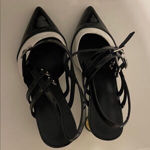 Elegant Black and White Women's Heels